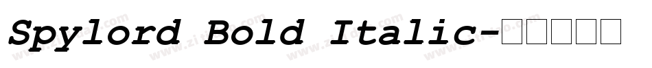 Spylord Bold Italic字体转换